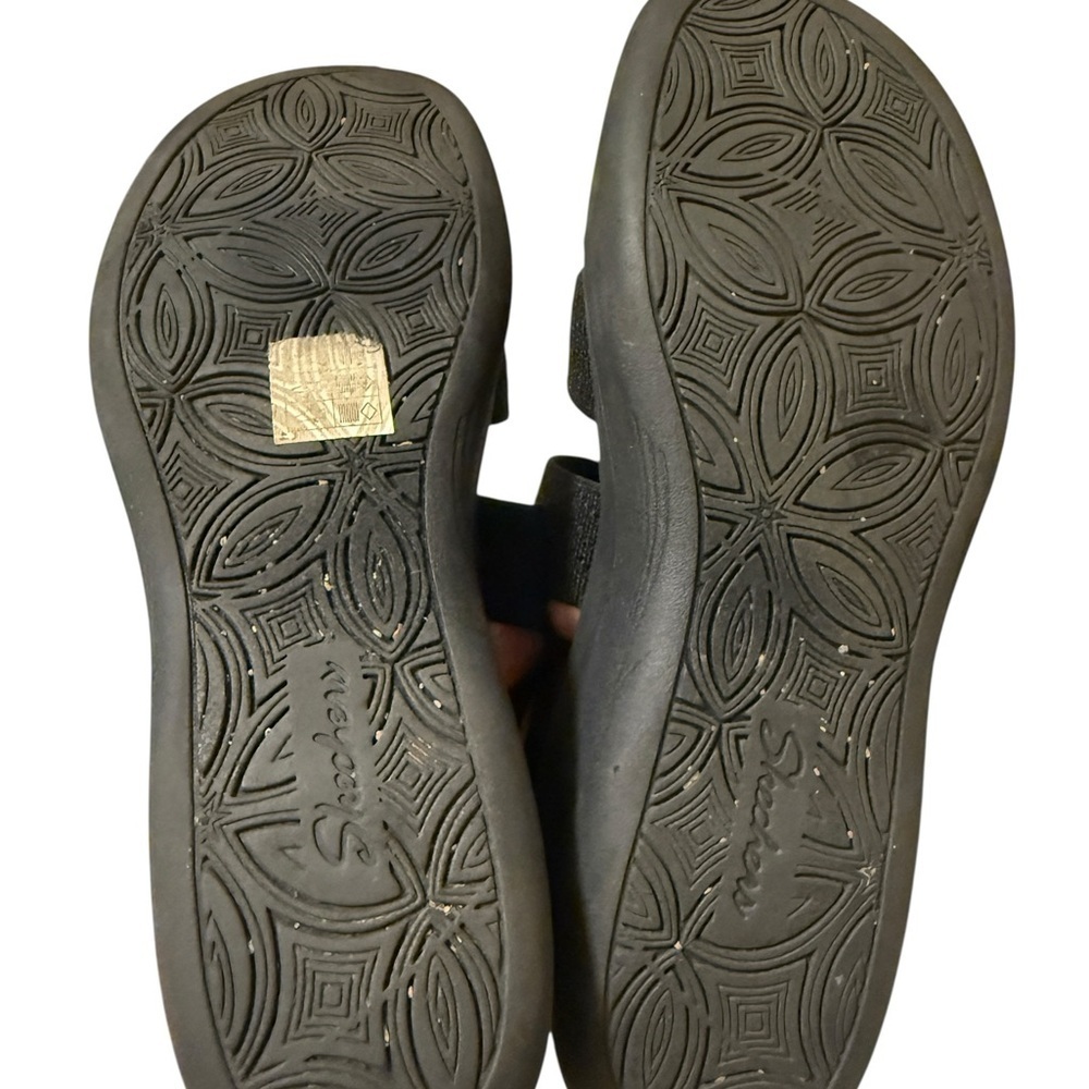 Stylish Skechers Pier-Lite - Slip On by - Hands Free Slip-Ins Black Sandals - Picture 8 of 9
